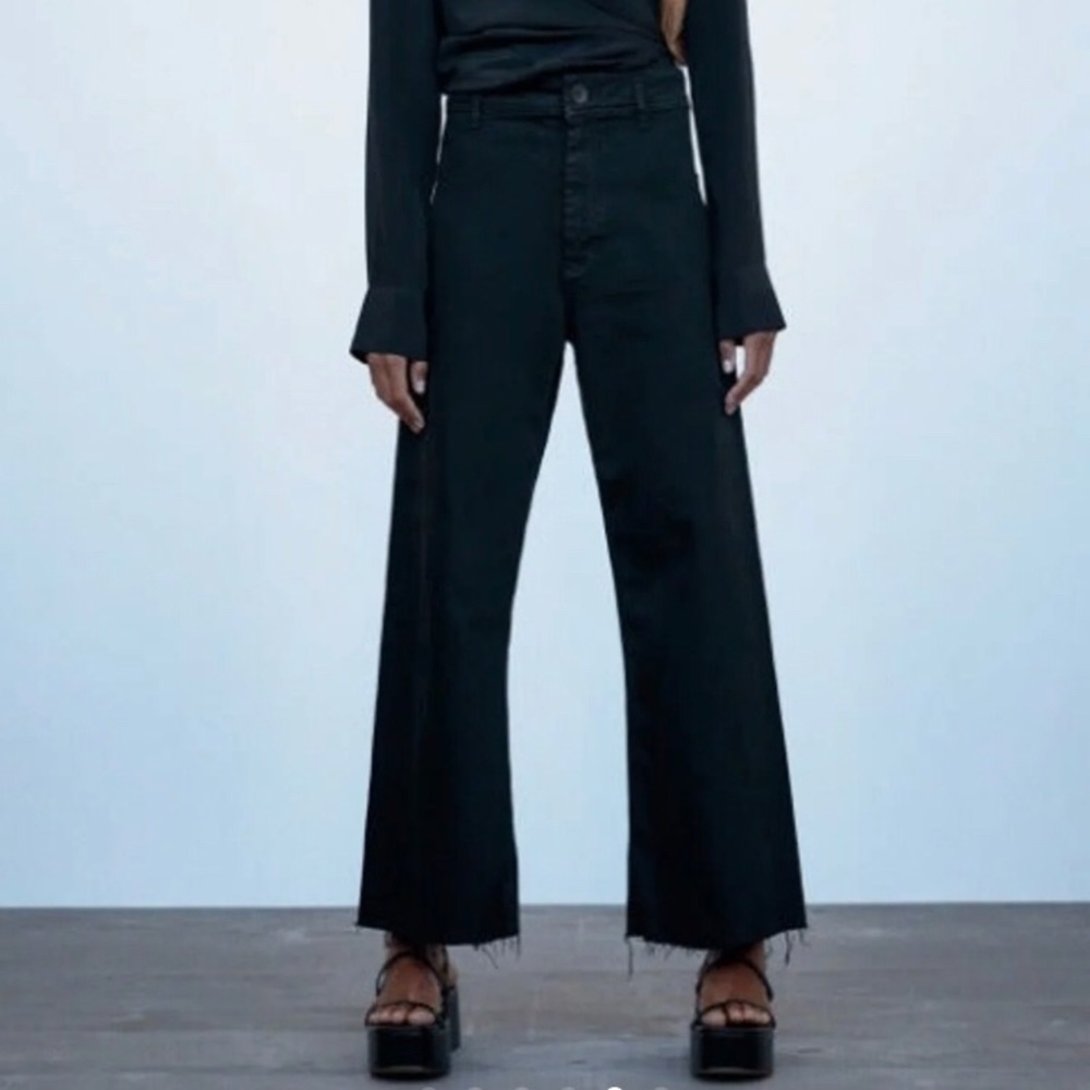 Zara PREMIUM Marine Straight Jeans Black